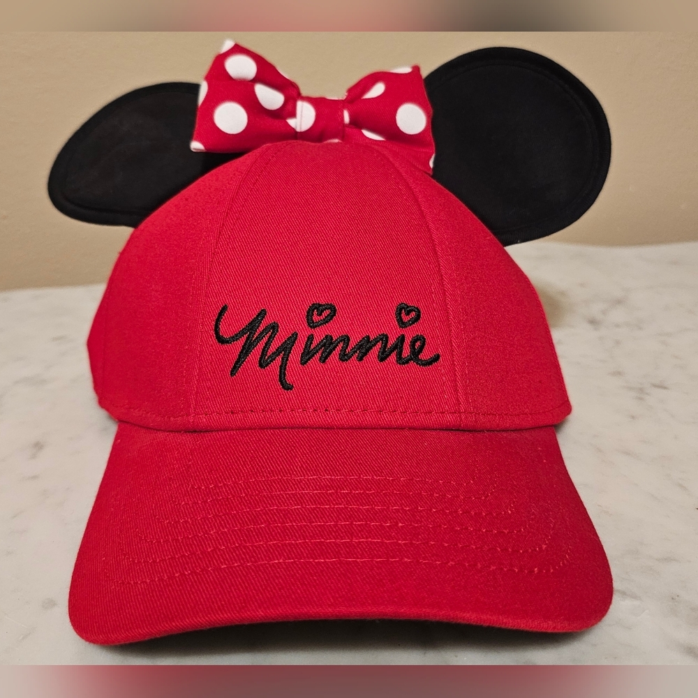 Disney Minnie Mouse Ears Trucker Adult Hat Baseball Cap NWT